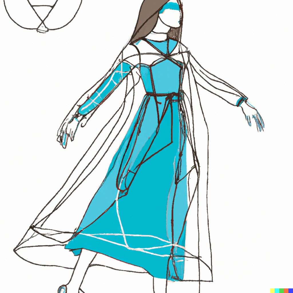 the discovery of gravity, fashion design sketch